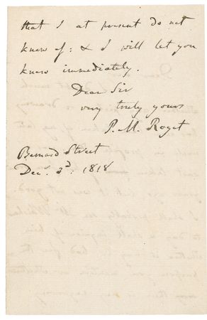 Lot #592 Peter M. Roget: Thesaurus creator - Image 2