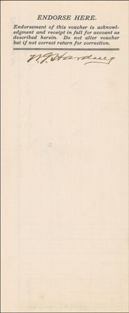 Lot #47 Warren G. Harding Check - Image 1