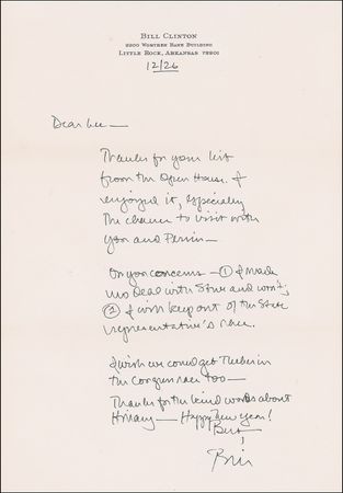 Lot #18 Bill Clinton: Early politically-charged