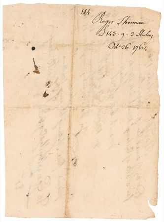 Lot #191 Declaration of Independence: Roger Sherman Signature - Image 2