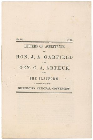 Lot #42 James A. Garfield: Garfield walks a political financial tightrope between local support and national aspirations - Image 6