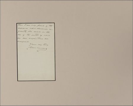 Lot #12 Grover Cleveland Handwritten Letter Signed - Image 2