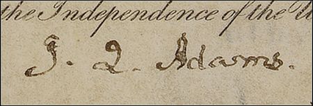Lot #2 John Quincy Adams Signed Document - Image 2