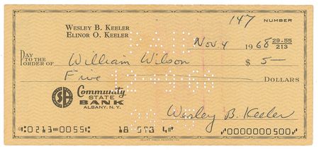 Lot #335 Bill Wilson: Wilson endorses - Image 1