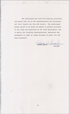 Lot #1109 George Lucas: The Holy Grail of the Sci-Fi World! George Lucas agrees to write The Star Wars! - Image 2
