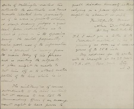 Lot #348 Abner Doubleday: “The custom of giving any kind of salutes to a grand guard is highly objectionable” - Image 3