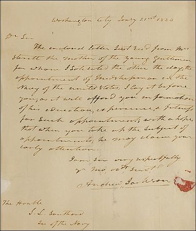 Lot #68 Andrew Jackson: ?The appointment of midshipman in the Navy of the United States? - Image 2