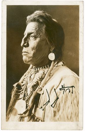 Lot #321 Two Guns White Calf Signed Photograph - Image 1