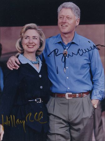 Lot #20 Bill and Hillary Clinton Signed Photograph
