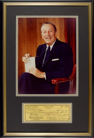 Lot #632 Walt Disney Check - Image 1