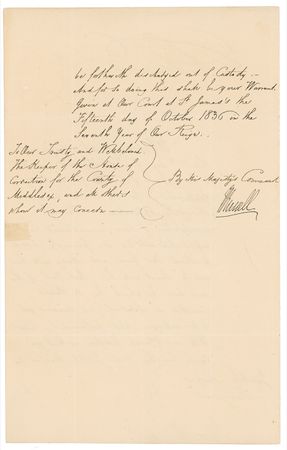 Lot #336 William IV Signed Document - Image 2