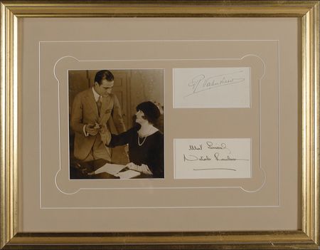 Lot #1233 Rudolph Valentino and Natacha Rambova Signature - Image 1