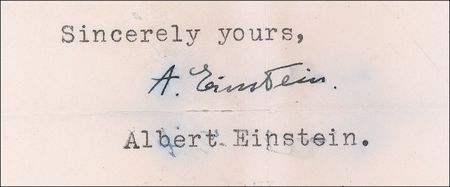 Lot #208 Albert Einstein: ?Propaganda only evokes counter-propaganda and is soon forgotten? - Image 2