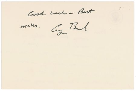 Lot #8 George Bush: ?Marvin passed along the horse-shoe and it?s now on display in our little athletic facility at the White House? - Image 2
