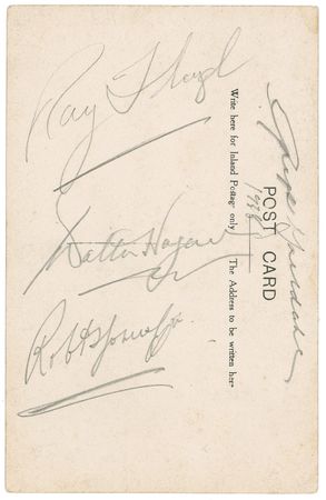 Lot #1332 Golf Greats: Merry Christmas from Jones, Hagen, Floyd, and Guldahl - Image 1