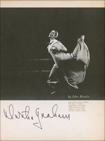 Lot #1030 Martha Graham Program - Image 1