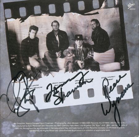 Lot #843 Stevie Ray Vaughan and Double Trouble: Stevie Ray and Double Trouble sign their last collaboration - Image 2