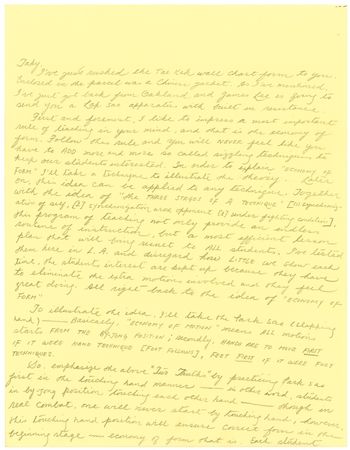 Lot #1092 Bruce Lee: Bruce Lee’s private lesson plan to his star pupil - Image 1