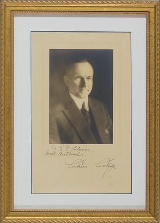 Lot #27 Calvin Coolidge Signed Photograph