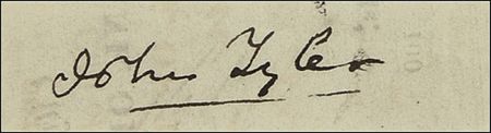 Lot #135 John Tyler Signature - Image 2