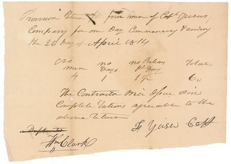 Lot #170 William Clark: Provisions during the War of 1812 - Image 1