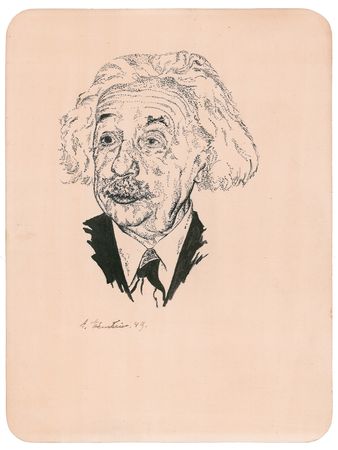 Lot #209 Albert Einstein Sketch - Image 1