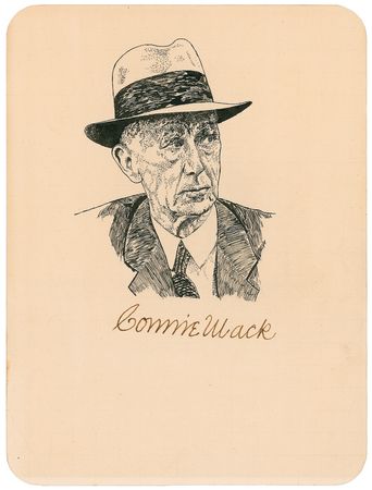 Lot #1371 Connie Mack Sketch - Image 1
