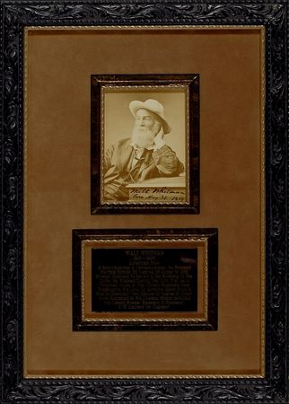 Lot #612 Walt Whitman: Signed photo of the most influential American poet - Image 1