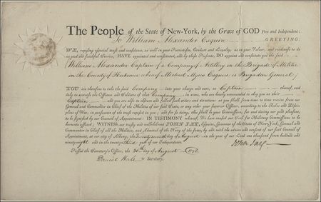 Lot #253 John Jay: Jay appoints a militia artillery officer - Image 2