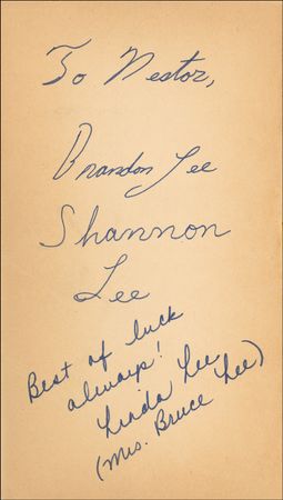 Lot #1091 Brandon Lee: Earliest Brandon Lee signature? - Image 1