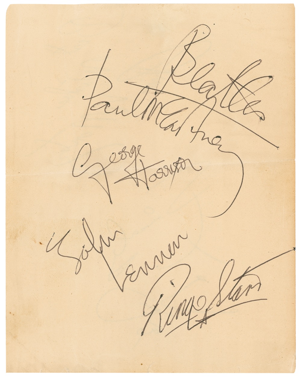 Lot 747 Beatles: The Fab Four take time to sign in early ‘63