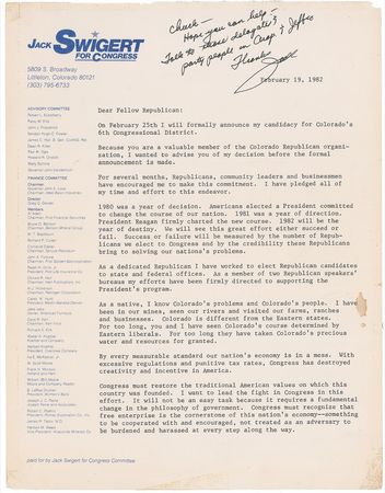 Lot #478 Jack Swigert: “The America I saw from space has changed” - Image 1