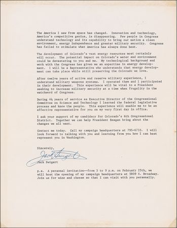 Lot #478 Jack Swigert: “The America I saw from space has changed” - Image 2