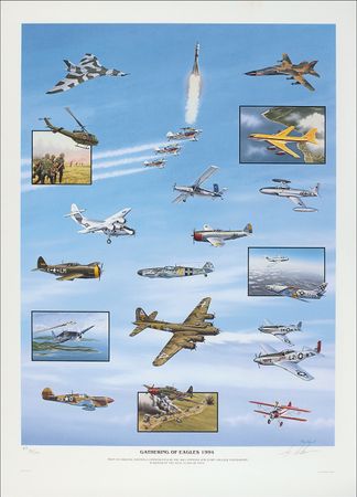 Lot #406 Aviators: Gathering of Eagles Lithographs - Image 1