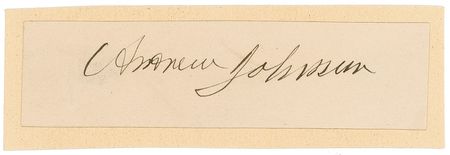 Lot #39 Andrew Johnson Signature