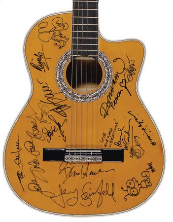 Lot #871 Rock and Roll Greats: Fabulous signed guitar from the Change Begins Within benefit concert including Paul and Ringo - Image 2