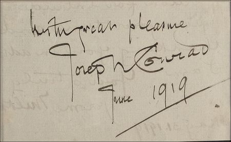 Lot #527 Joseph Conrad Signature - Image 1