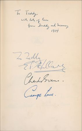 Lot #234 Mount Everest: Everest conquerers including Hillary and Norgay sign their tale - Image 2