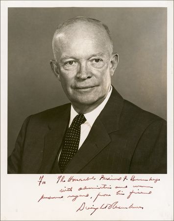 Lot #13 Dwight D. Eisenhower Signed Photograph