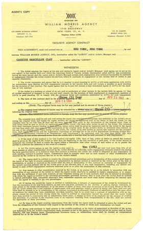 Lot #1301 Muhammad Ali: Ali signs with William Morris Agency as ?Cassius Clay? - Image 1