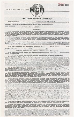 Lot #987 Rita Hayworth Signed Document - Image 1