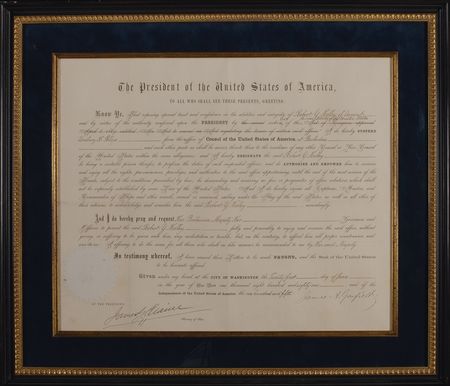 Lot #25 James A. Garfield: Exceedingly rare