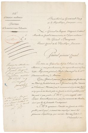 Lot #336 Napoleon: Napoleon endorsement signed at First Consul - Image 1