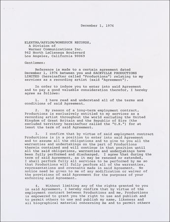 Lot #869 Queen Signed Document - Image 1