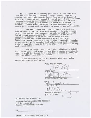 Lot #869 Queen Signed Document - Image 3