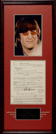 Lot #752 Beatles: John Lennon Signed Document - Image 1