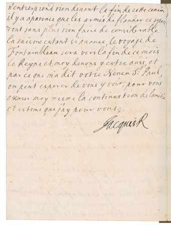 Lot #202 James II: “The English intending to advance on France” the deposed king writes in the midst of the Williamite War - Image 2