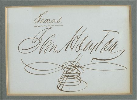 Lot #198 Sam Houston Signature - Image 2