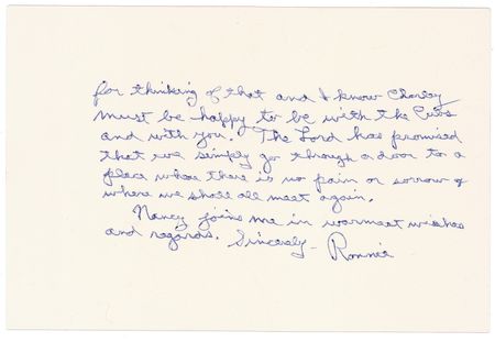 Lot #74 Ronald Reagan: ?I?m glad to learn about Wrigley Field and your ceremony with Charlie?s ashes? - Image 2