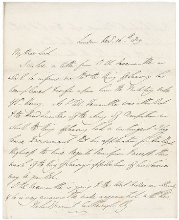 Lot #356 Duke of Wellington Handwritten Letter Signed - Image 1